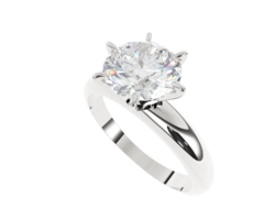 Diamond ring isolated on background. 3d rendering - illustration png