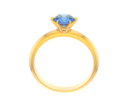 diamant bague isolé sur Contexte. 3d le rendu - illustration png