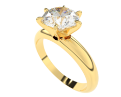 Diamond ring isolated on background. 3d rendering - illustration png