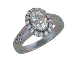 Diamond ring isolated on background. 3d rendering - illustration png