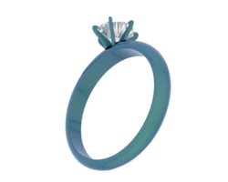 Diamond ring isolated on background. 3d rendering - illustration png