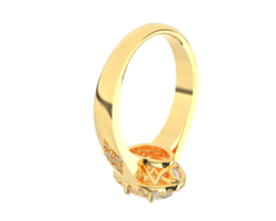 Diamond ring isolated on background. 3d rendering - illustration png