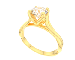 diamante anillo aislado en antecedentes. 3d representación - ilustración png