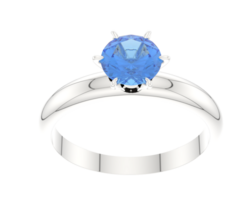 Diamant Ring isoliert auf Hintergrund. 3d Rendern - - Illustration png