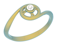 Diamant Ring isoliert auf Hintergrund. 3d Rendern - - Illustration png