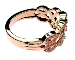 diamant bague isolé sur Contexte. 3d le rendu - illustration png