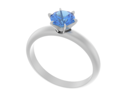 diamant ring geïsoleerd Aan achtergrond. 3d renderen - illustratie png