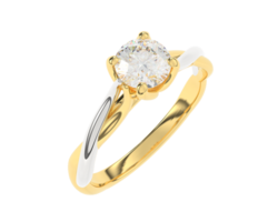 Diamond ring isolated on background. 3d rendering - illustration png