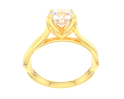 Diamond ring isolated on background. 3d rendering - illustration png