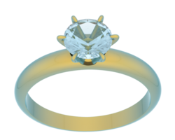 diamante anillo aislado en antecedentes. 3d representación - ilustración png