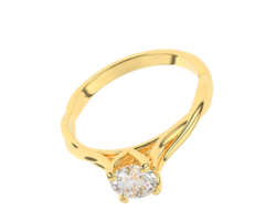 Diamond ring isolated on background. 3d rendering - illustration png