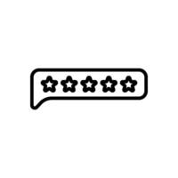 rating icon vector in line style