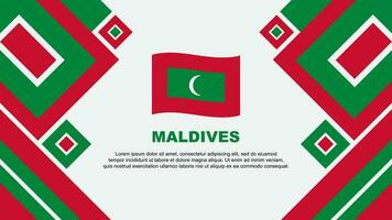 Maldives Flag Abstract Background Design Template. Maldives Independence Day Banner Wallpaper Vector Illustration. Maldives Cartoon