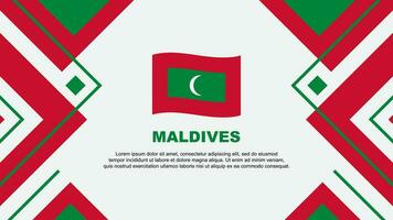 Maldives Flag Abstract Background Design Template. Maldives Independence Day Banner Wallpaper Vector Illustration. Maldives Illustration