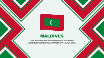 Maldives Flag Abstract Background Design Template. Maldives Independence Day Banner Wallpaper Vector Illustration. Maldives Vector