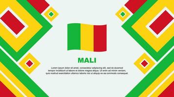 Mali Flag Abstract Background Design Template. Mali Independence Day Banner Wallpaper Vector Illustration. Mali Cartoon