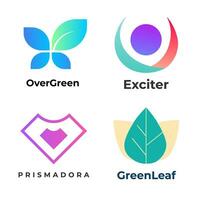 conjunto de eco logotipos vector diseño elementos para tu negocio o corporativo identidad. logo paquetes