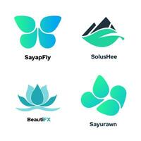 Set of nature logos. Vector design elements for business or corporate identity. Logo packs design template.