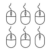 Computer mouse icon on white background. Editable stroke. Vector illustration EPS 10.