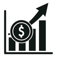 Graph chart dark icon simple vector. Nascent team form vector