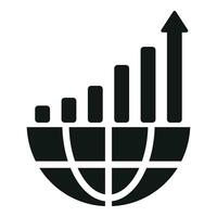 Emerging market icon simple vector. Payment global chart vector