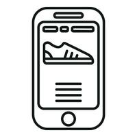 Runner modern app icon outline vector. Fitness person vector