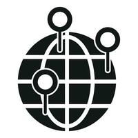 Global location market icon simple vector. Direct fusion vector