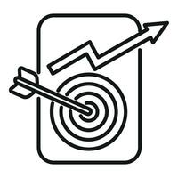 Emerging market target icon outline vector. Merger fusion vector