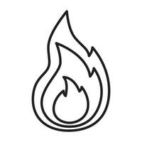 Fire line icon. vector