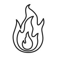 Fire line icon. vector