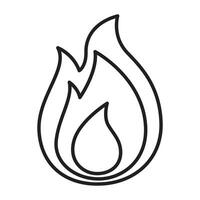 Fire line icon. vector