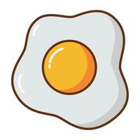 fried egg icon. vector