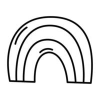 Rainbow line icon. vector