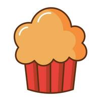 Cupcake cartoon icon. vector