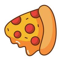 Pizza slice icon. vector