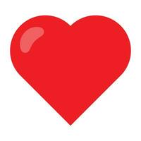 Red heart icon. vector