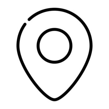 Map pointer line icon. vector