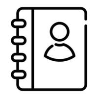 Contact address book icon. vector