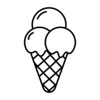 Ice cream line icon. vector