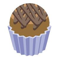 Pastry cocoa bomb icon isometric vector. Candy shop vector