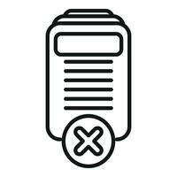 Restricted content icon outline vector. Data cloud process vector