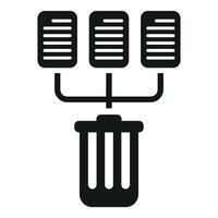 Garbage file content icon simple vector. Creative data input vector