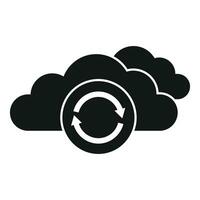 Restore data cloud icon simple vector. Work idea internet vector