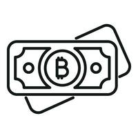 Digital money cash icon outline vector. Culture direct vector