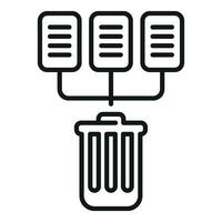Garbage file content icon outline vector. Creative data input vector