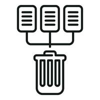 Garbage file content icon outline vector. Creative data input vector