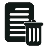 Garbage data bin icon simple vector. Input server vector