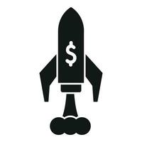 Rocket start up business icon simple vector. Merger fusion vector