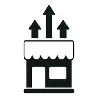 Street shop grow icon simple vector. Direct customer service vector