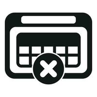 Calendar time filter content icon simple vector. Smart database vector